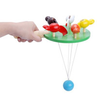 Đồ chơi đàn gà mổ thóc tay cầm, đồ chơi đàn gà lắc bi mổ thóc vui nhộn cho bé