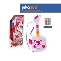 Đồ chơi đàn ghi ta điện tử có nhạc cho bé Pikaboo phím đàn và nút âm thanh sống động vui nhộn cho bé