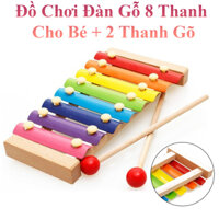 Đồ Chơi Đàn Gỗ 8 Thanh Cho Bé + 2 Thanh Gõ