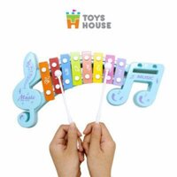 Đồ chơi đàn gõ Xylophone cho bé 8 phím hình nốt nhạc- Toyshouse – màu xanh