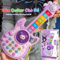 Đồ Chơi Đàn Guitar Cho Bé Họa Tiết Kuromi Ngộ Nghĩnh Kết Hợp Đàn Piano Có Âm Thanh Vui Nhộn, Đèn LED Độc Đáo Cho Trẻ