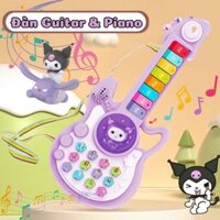 Đồ Chơi Đàn Guitar, Piano Kuromi Tích Hợp 3in1 Đủ Các Nốt Nhạc Cơ Bản Nhiều Chế Độ Chơi Giúp Bé Có Nhận Thức Về Âm Nhạc