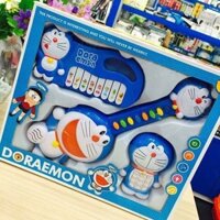 Đồ chơi đàn hello kitty và doreamon cầm tay dùng pin phát nhạc. giúp bé nhận biết các đồ, Bộ đồ chơi đàn 3 món cao cấp