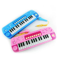 Đồ Chơi Đàn Organ Có Mic Cho Bé Tập Làm Nhạc Sĩ, 2 Màu Hồng và Xanh thiết kế xinh xắn cho bé học đàn