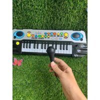 🎼🎸🎤🎷Đồ chơi đàn Organ Enfa màu đen cho bé dùng pin có micro