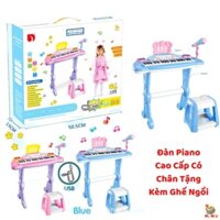 Đồ Chơi Đàn Piano Điện Tử Cao Cấp Cỡ To Chân Cao Có Ghế Ngồi Và Micro Cho Bé, Shop Mẹ Mốc ,DCG