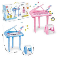 ĐỒ CHƠI ĐÀN PIANO MÀU HỒNG , ĐÀN ORGAN ĐIỆN TỬ 37 PHÍM KÈM MIC VÀ GHẾ NGỒI CHO BÉ GÁI SẴN HCM