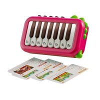Đồ chơi đàn piano mini có đèn, organ hình khủng long cute cho bé, đàn 3 chế độ tái tạo âm thanh các nhạc cụ trung thực
