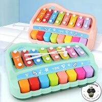 Đồ Chơi Đàn Piano Mini Kết Hợp Thanh Gõ Tạo Ra Âm Thanh Vui Nhộn Cho Bé Nhận Biết Âm Thanh Màu Sắc Chất Liệu Nhựa ABS