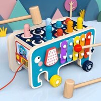 Đồ chơi đập chuột gỗ kết hợp đàn Xylophone an toàn cho bé