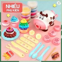 Đồ Chơi Đất Nặn An Toàn Cho Bé - 8 Hộp Màu Kèm Máy Nặn Chú Bò Sữa Và Các Khuôn Nặn Vô Cùng Độc Đáo E87