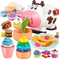 Đồ chơi đất nặn bò sữa tạo hình theo khuân (bò bà 8 màu đất nặn khác nhau)
