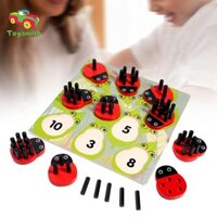 Đồ chơi đếm bọ rùa bằng gỗ Toysmith Đồ chơi quà tặng cho trẻ mới biết đi 3 4 5 tuổi