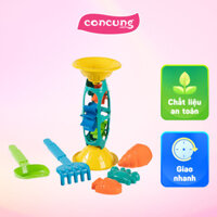 Đồ chơi đi biển tháp xoay cát nước 6pcs LH16880455 C404 (Xanh,Vàng)