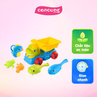 Đồ chơi đi biển xe chở cát khủng long kèm dụng cụ 6pcs CY526104 C407