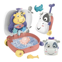 Đồ chơi đi biển - xúc cát bobby dạng vali kéo hình bò sữa