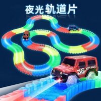 Đồ chơi điện cho bé gái, xe ô tô đường ray rời, lắp ráp giáo dục có thể biến đổi, đèn ngủ, đồ chơi cho bé trai nổi tiếng trên internet