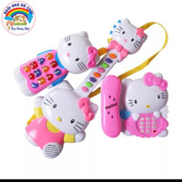 Đồ chơi điện thoại & đàn Hello Kitty. Bộ sp gồm: 2 Điện Thoại & 1 Đàn Hello Kitty.  Kích thước hộp: 35X26X6cm