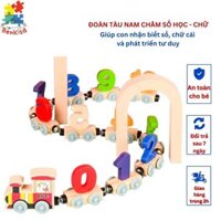 Đồ Chơi Đoàn Tàu Nam Châm Số Học Và Chữ Cái,  Đồ Chơi Gỗ Thông Minh Cho Bé, Bộ Xếp Hình Chữ  Và Số Cho Bé 2 Tuổi - BenKi