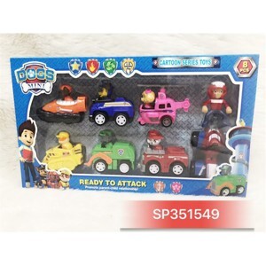 Đồ chơi đội chó cứu hộ 7 nhân vật chạy trớn bằng nhựa cho bé M99B