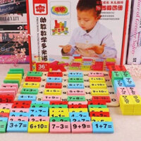 Đồ Chơi Domino Xếp Gỗ 110 Chi Tiết Cho Bé Lắp Ghép Học Toán Phát Triển Trí Tuệ