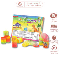 Đồ Chơi DUKA: Bộ 24 Đồ Chơi Lò Xo Bảy Sắc Cầu Vồng - Công Viên Khủng Long - DK81318