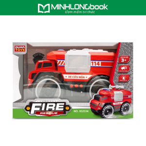 Đồ chơi Duka - Xe cứu hỏa - No. 832334 - Kết hợp ánh sáng và âm thanh - 28 x 17 x 13 cm