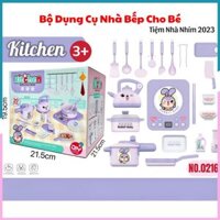 Đồ Chơi Dụng Cụ Đầu Bếp Nấu Ăn Thỏ Tím 20 Chi Tiết Kèm Bếp Có Âm Thanh Bíp Bíp Vui Nhộn Dành Cho Bé Gái Từ 3 Tuổi