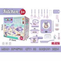 Đồ Chơi Dụng Cụ Đầu Bếp Nấu Ăn Thỏ Tím 20 Chi Tiết Kèm Bếp Có Âm Thanh Bíp Bíp Vui Nhộn Dành Cho Bé Gái Từ 3 Tuổi