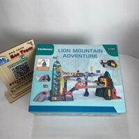Đồ chơi đường hầm sư tử kèm xe -Kết hợp Gara ô tô
