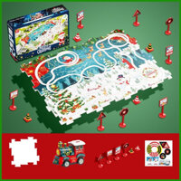 Đồ Chơi Đường ray Xe Lửa Điện Chủ Đề Giáng Sinh Chạy Bằng Pin Cho Bé Trai Và Bé Gái - Quà Tặng Cho Bé