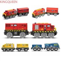 Đồ chơi đường ray xe lửa KINGQUEEN, Đồ chơi xe lửa Hai xe lửa điện, Quà tặng Giáng sinh Màu sắc tươi sáng Diecast Track Slot Đồ chơi đầu máy ô tô Quà tặng trẻ em