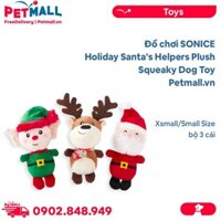 Đồ chơi Frisco Holiday Santa's Helpers Plush Squeaky Dog Toy Xsmall/Small Size - bộ 3 cái Petmall