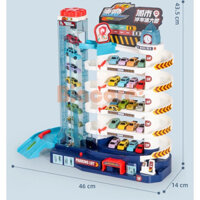 Đồ chơi gara ô tô nâng xe 5 tầng, đồ chơi bãi đỗ xe 5 tầng, đồ chơi cho bé trai, xe đồ chơi