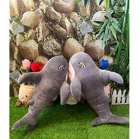 đồ chơi gấu bông cá mập xám