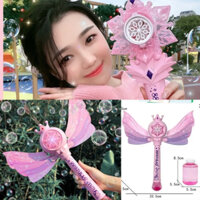 Đồ chơi gậy phép thuật thổi bong bóng công chúa có nhạc đèn