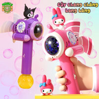 Đồ Chơi Gậy Thổi Bong Bóng Tự Động Sanrio Kuromi Cho Bé Chong Chóng Đón Gió Tự Động Tặng Lọ Xà Phòng