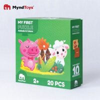 Đồ chơi ghép hình puzzle Myndtoys - Animals and Colors (20 miếng ghép thẻ đôi màu sắc và động vật)