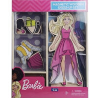Đồ chơi ghép trang phục Barbie Mattel Wooden Magnetic Doll bằng gỗ an toàn cho bé