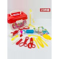 Đồ chơi giả vờ bác sĩ cho trẻ em, y tá nhỏ, bác sĩ nhỏ, đồng phục y tá tiêm huyết áp, tạp dề, hộp quà tặng unisex