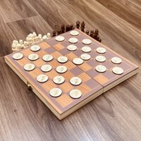 Đồ Chơi Giải Trí Cờ Vua Kết Hợp Cờ Đam Bằng Gỗ Benrikids, Game Gia Đình Thư Giãn Sau Những Giờ Làm Việc Căng Thẳng