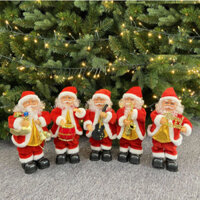 Đồ chơi giáng sinh Ông già Noel thổi kèn lắc hông có nhạc