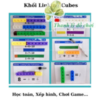 Đồ chơi giáo dục học toán và xếp hình sáng tạo NUMBER BLOCK Linking Cubes 100 khối 10 màu sắc