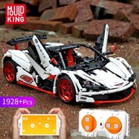 đồ chơi giáo dục Lắp ráp Mô hình Siêu xe Mould king 13067 White Icarus Racing Car MOC-3918 Veneno Roadster
