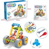 Đồ chơi giáo dục phát triển kỹ năng Stem lắp ghép Build&Play  mô hình xe mềm cho bé 2 trong 1 7721/7722/7724/7725 - Toyshouse