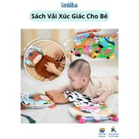 Đồ Chơi Giáo Dục Sách Vải Lật Mở Đa Tương Tác Cho Bé từ 0 Tháng Tuổi - Động Vật Nuôi - Động Vật Rừng - Lalala Baby