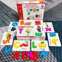 Đồ Chơi Giáo Dục Trẻ Em Bộ Ghép Hình 26 Chữ Cái Tiếng Anh Có Hình Minh Họa Bằng Gỗ Benrikids Loại Mới Cho Bé