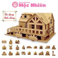 Đồ chơi giấy từ bìa carton cao cấp - Mô hình ngôi nhà lắp ráp Nhà giấy carton mini sáng tạo (Nhiều mẫu) - Magix