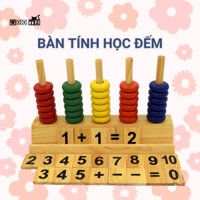 Đồ Chơi Gỗ Bàn Tính Học Đếm Cho Bé Từ 3 Tuổi Montessori An Toàn Thông Minh WooT2