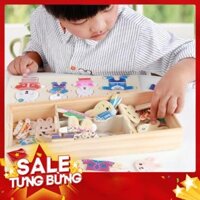 Đồ Chơi Gỗ - Bộ Ghép Hình Gia Đình Thỏ - Đồ Chơi Sáng Tạo